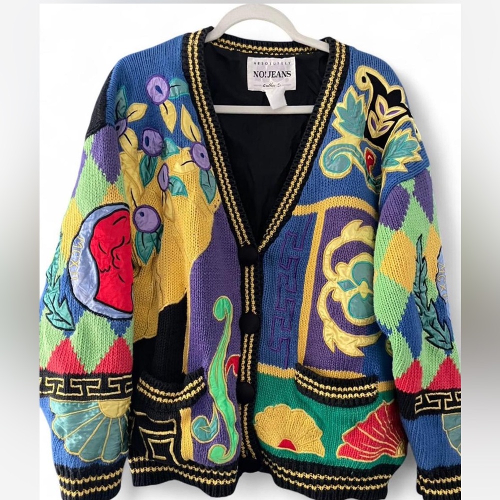 Colorful Patterned Cardigan